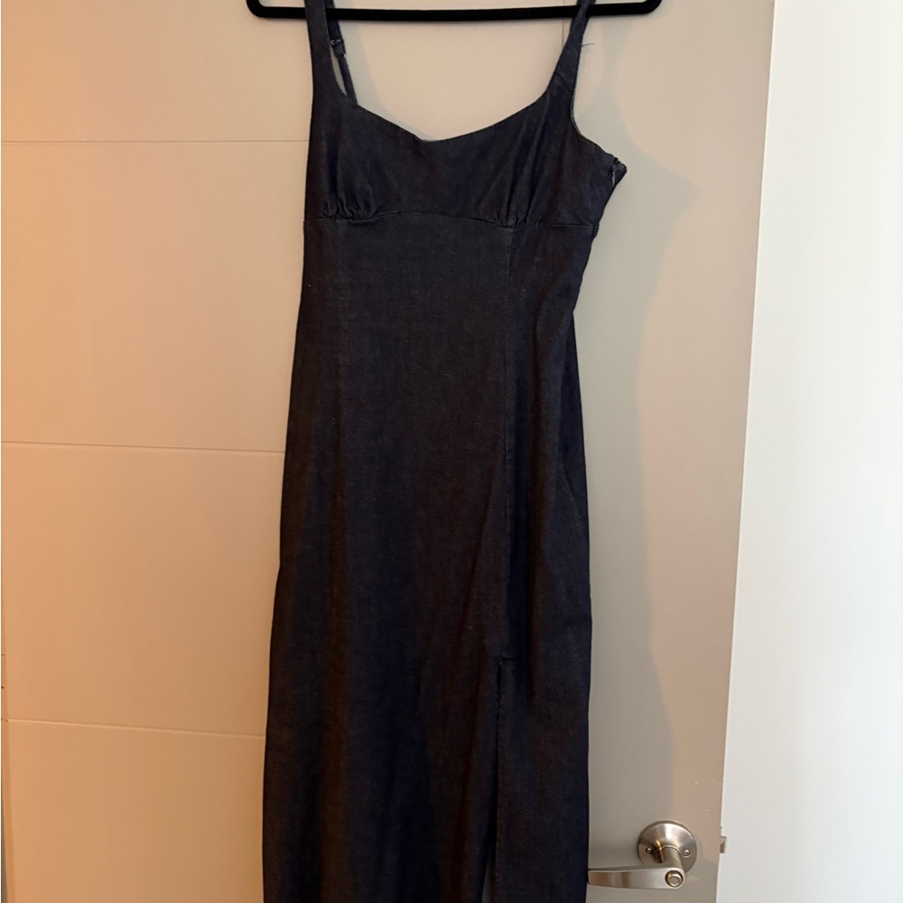 Zara Dark Blue Midi Dress